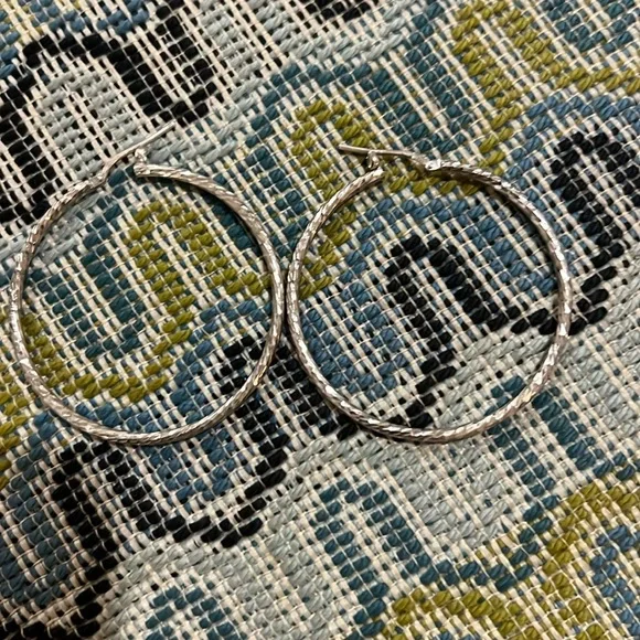 Ralph Lauren 925 100% Sterling Silver Hoop Earrings - Picture 2 of 5